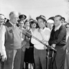 Governor Olson with Bing Crosby, Bob Hope, and Babe Ruth at the Red Cross Benefit Tournament, Haggin Oaks Golf Course in Sacramento, 1942. (image 69 0f 76 thumb)